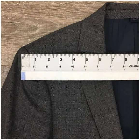J CREW Mens Blazer Sport Coat Casual Jacket Size 38R‎ Gray Wool Suit THOMPSON